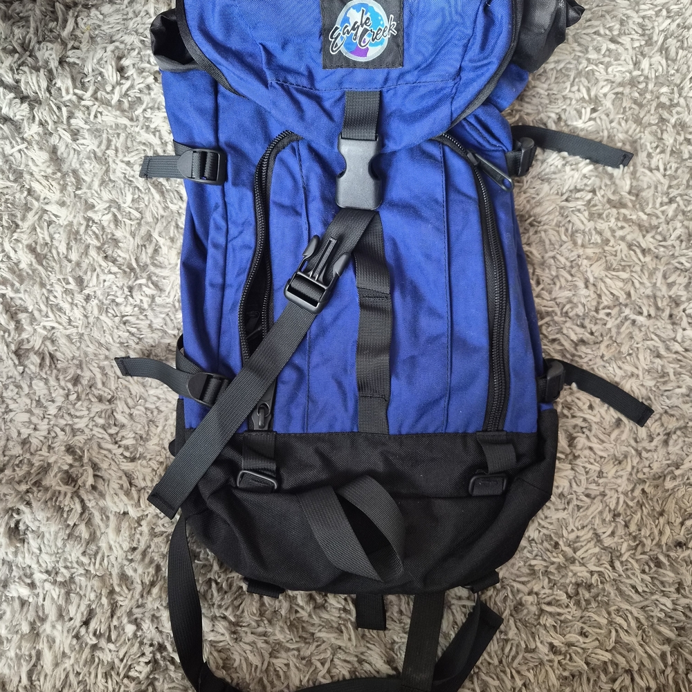 Eagle Creek Blue Hiking Travel Backpack | Multi-Pocket Outdoor Pack